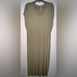 Olive green short sleeve dress